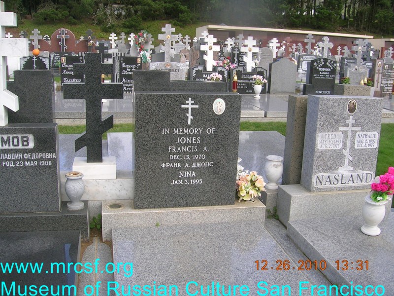 Grave/tombstone of JONES Francis (Франк) А.
