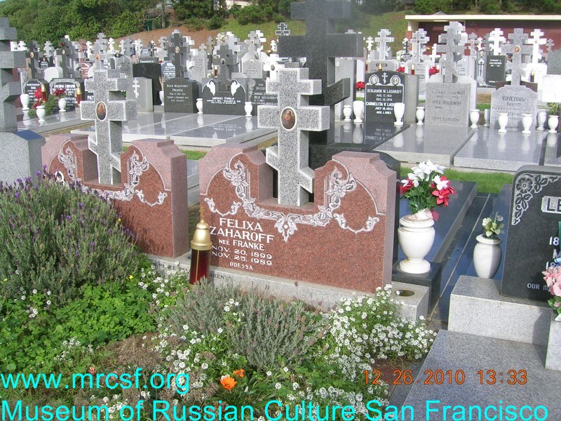 Grave/tombstone of ZAHAROFF Felixa