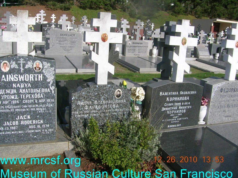 Grave/tombstone of FARAFONTOFF Лидия Всеволодовна