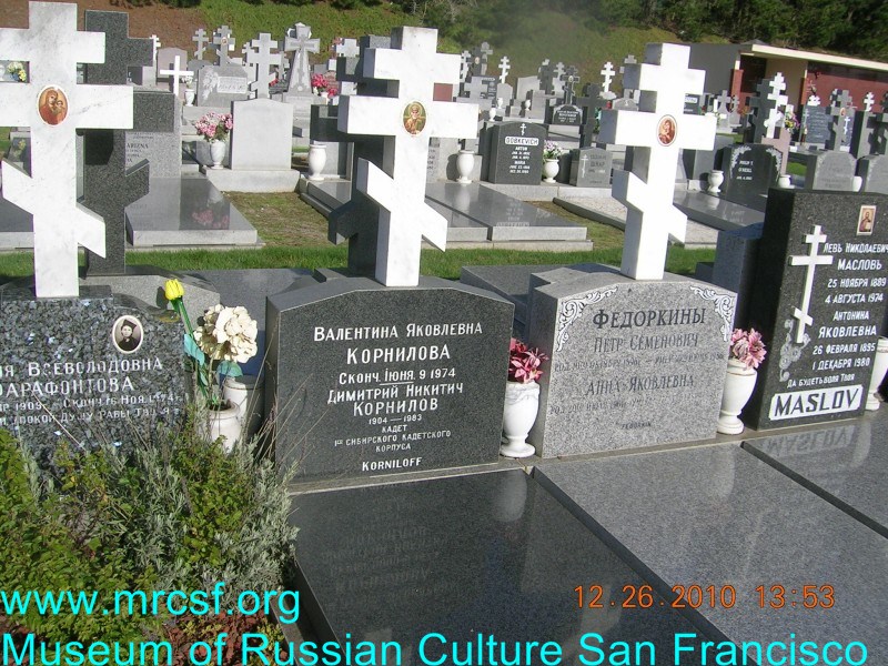 Grave/tombstone of KORNILOFF Валентина Яковлевна