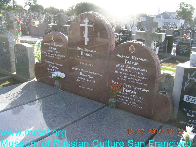 Grave/tombstone of ULAGAY Людмила Петровна