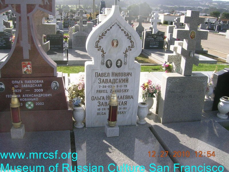Grave/tombstone of ZAVADSKY Павел Нилович