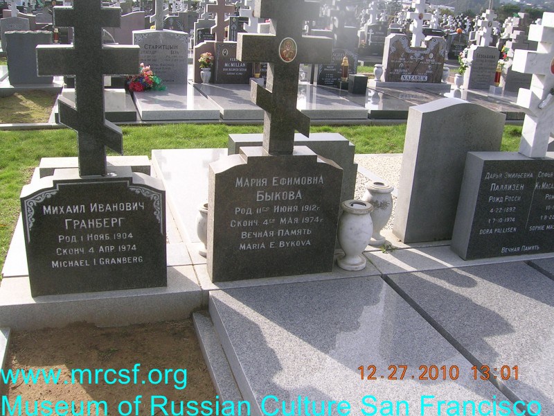 Grave/tombstone of BYKOVA Мария Ефимовна