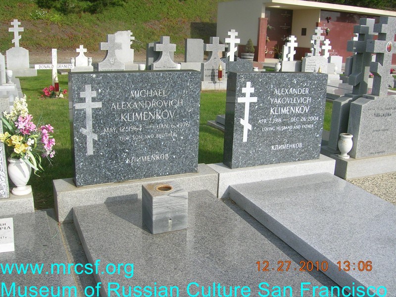 Grave/tombstone of KLIMENKOV Александр Яковлевич