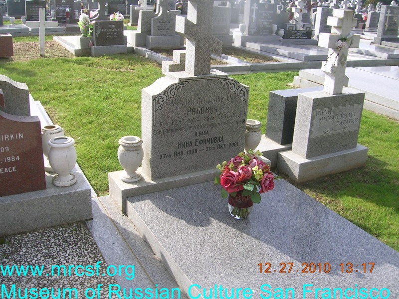 Grave/tombstone of RIABOVICH Нина Ефимовна