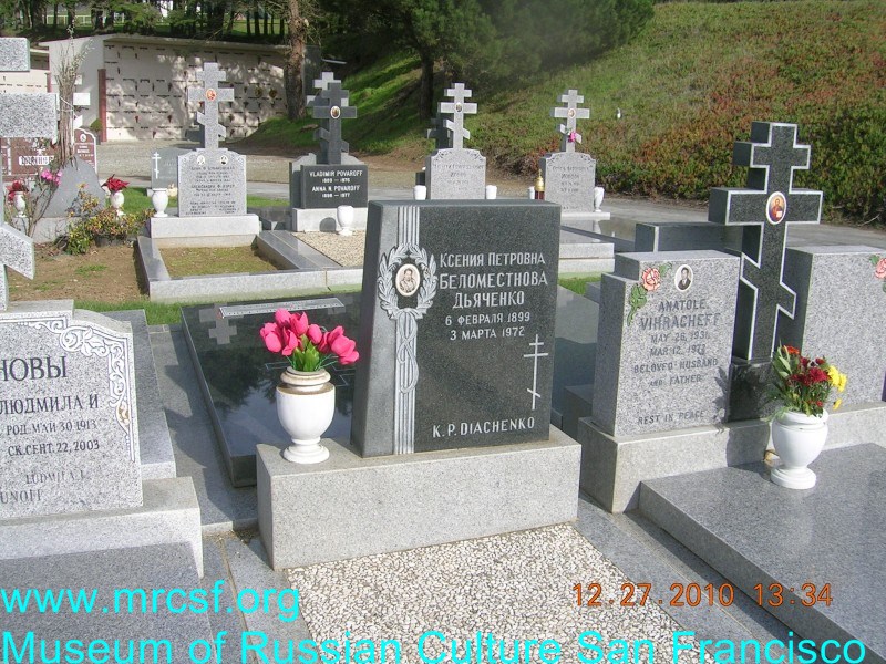 Grave/tombstone of DIACHENKO Ксения Петровна