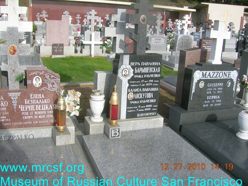 Grave/tombstone of BARYSHEWSKY Вера Павловна