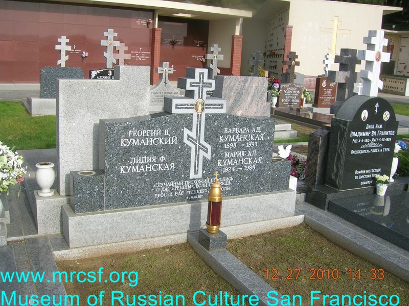 Могила/надгробие КУМАНСКАЯ Варвара Ал.