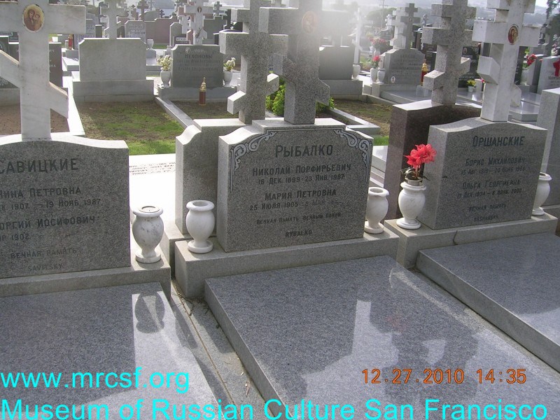 Grave/tombstone of RYBALKO Николай Порфирьевич