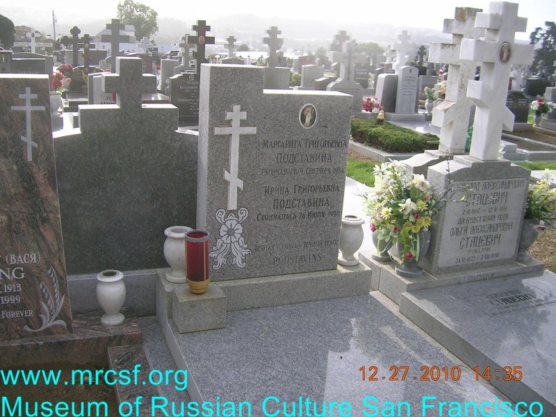 Grave/tombstone of PODSTAVIN Ирина Григорьевна