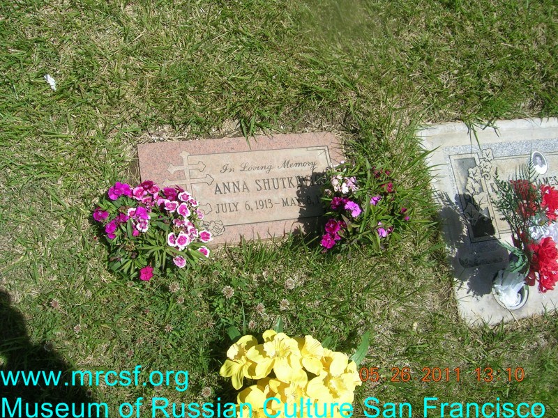 Grave/tombstone of SHUTKEVICH Anna