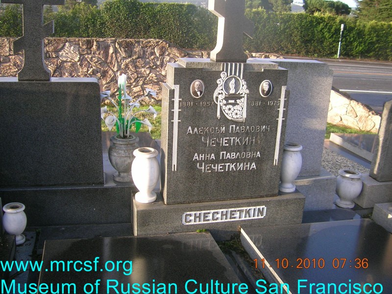 Grave/tombstone of CHECHETKIN Анна Павловна