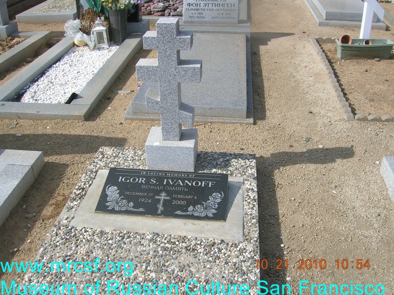 Grave/tombstone of IVANOFF Igor S.