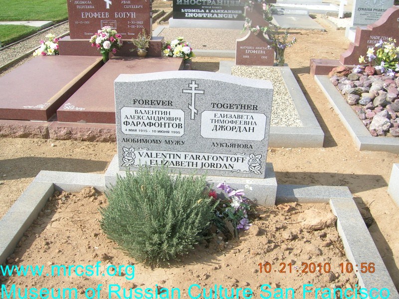 Grave/tombstone of JORDAN Елизавета Тимофеевна