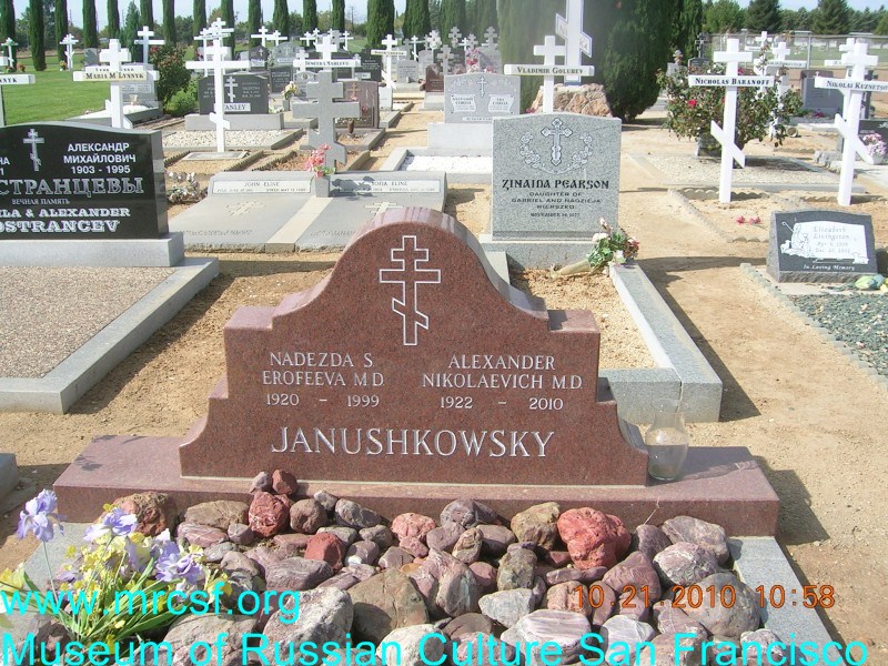 Могила/надгробие ЖАНУШКОВСКАЯ Nadezda S.