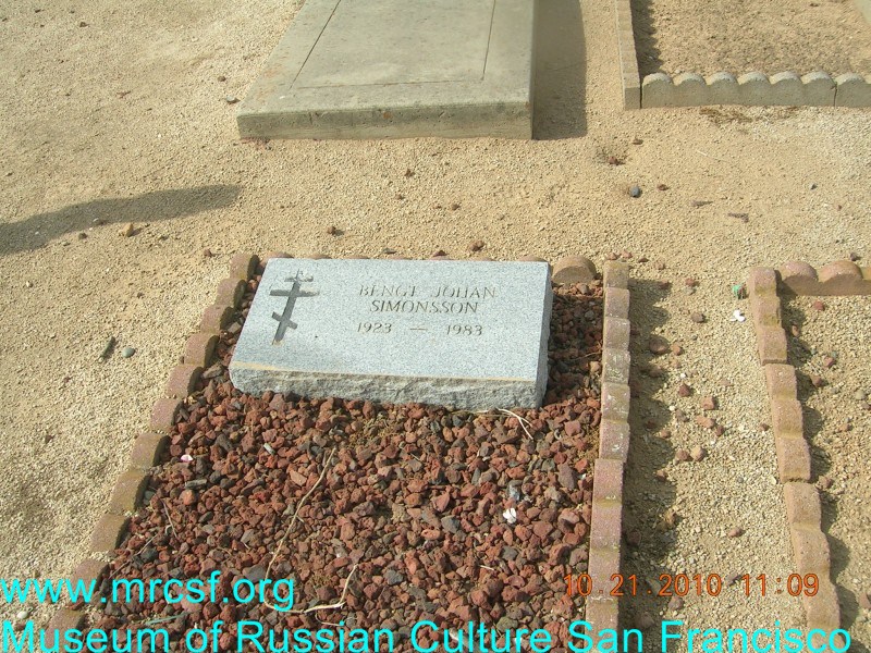 Grave/tombstone of SIMONSSON Bengt Johan