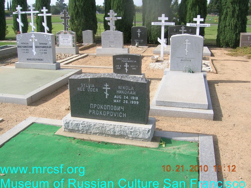 Могила/надгробие ПРОКОПОВИЧ Sylvia