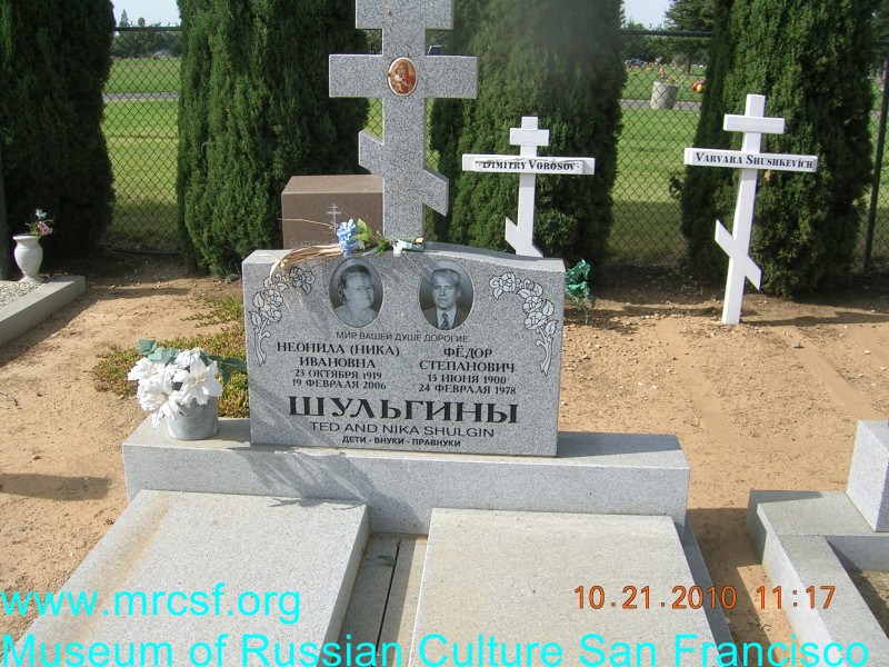 Grave/tombstone of SHULGIN Неонила Ивановна