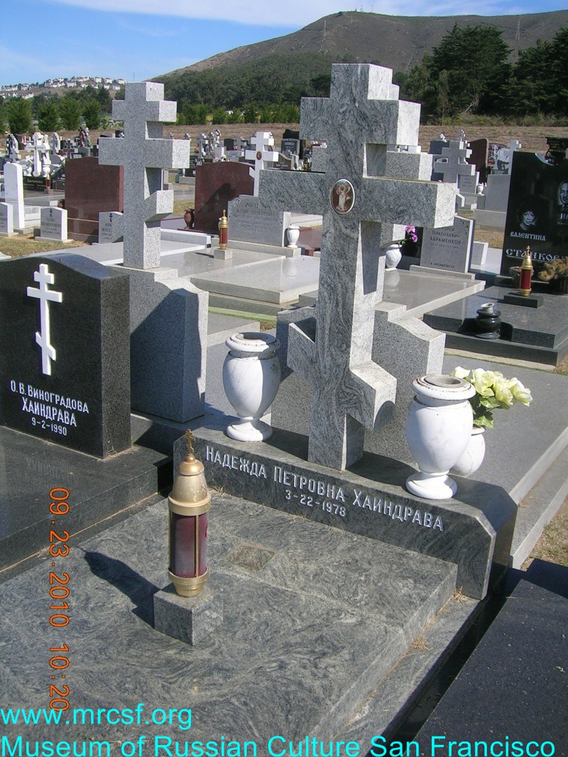 Могила/надгробие ХАИНДРАВА Надежда Петровна