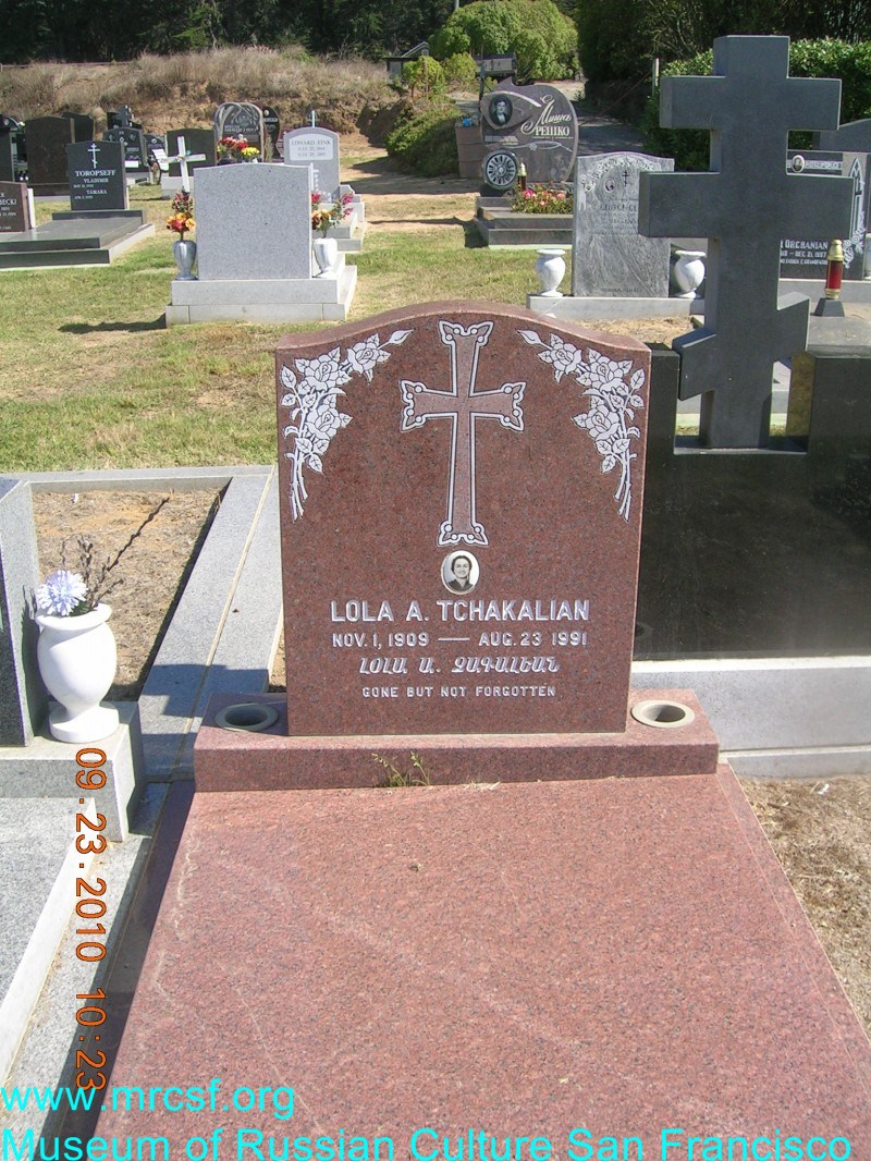 Grave/tombstone of TCHAKALIAN Lola A.