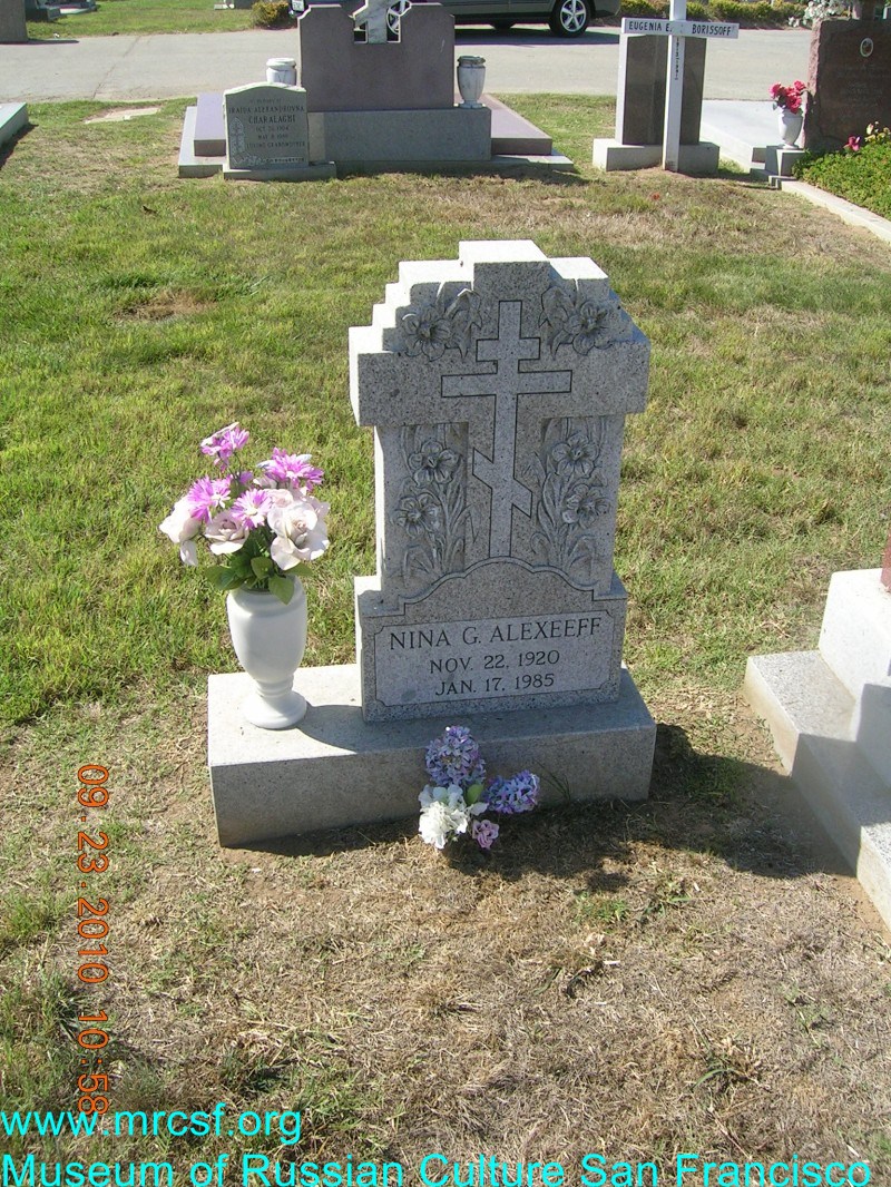 Grave/tombstone of ALEXIEFF Nina