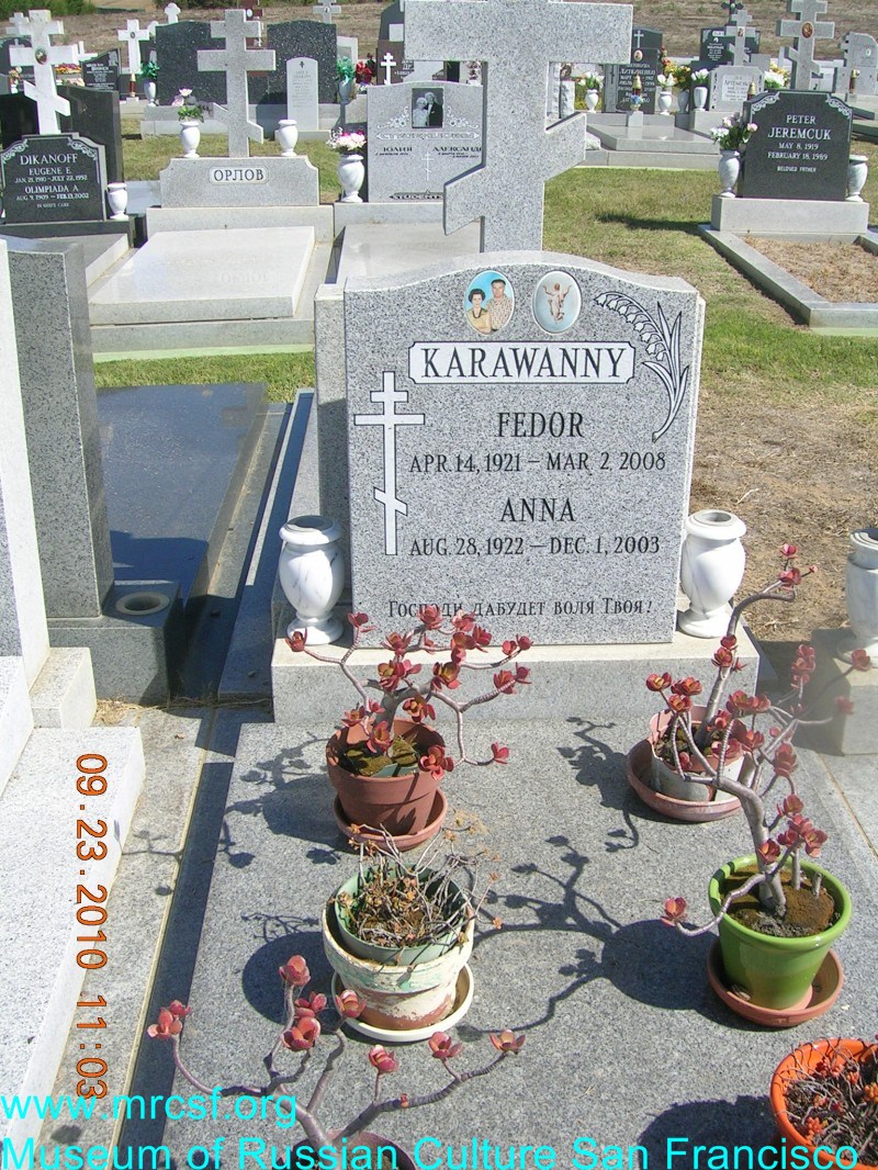 Grave/tombstone of KARAWANNY Fedor