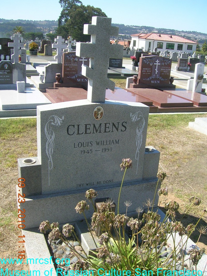 Могила/надгробие КЛЕМЕНС Louis William