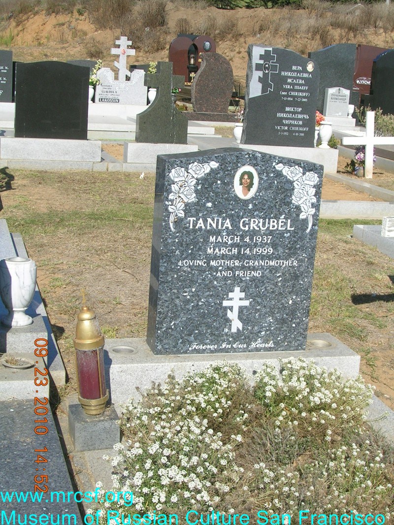 Grave/tombstone of GRUBEL Tania