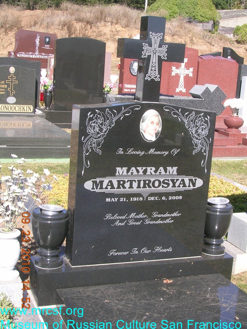 Grave/tombstone of MARTIROSYAN Myram
