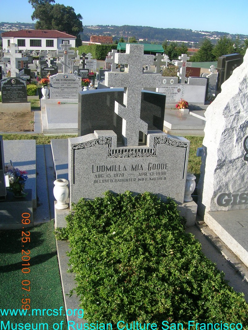 Grave/tombstone of MIA GOODE Ludmilla