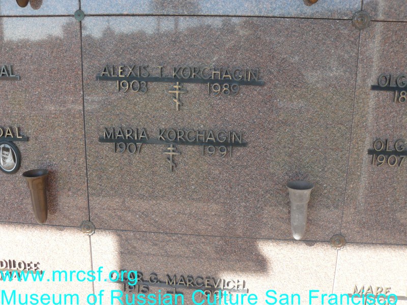 Grave/tombstone of KORCHAGIN Maria