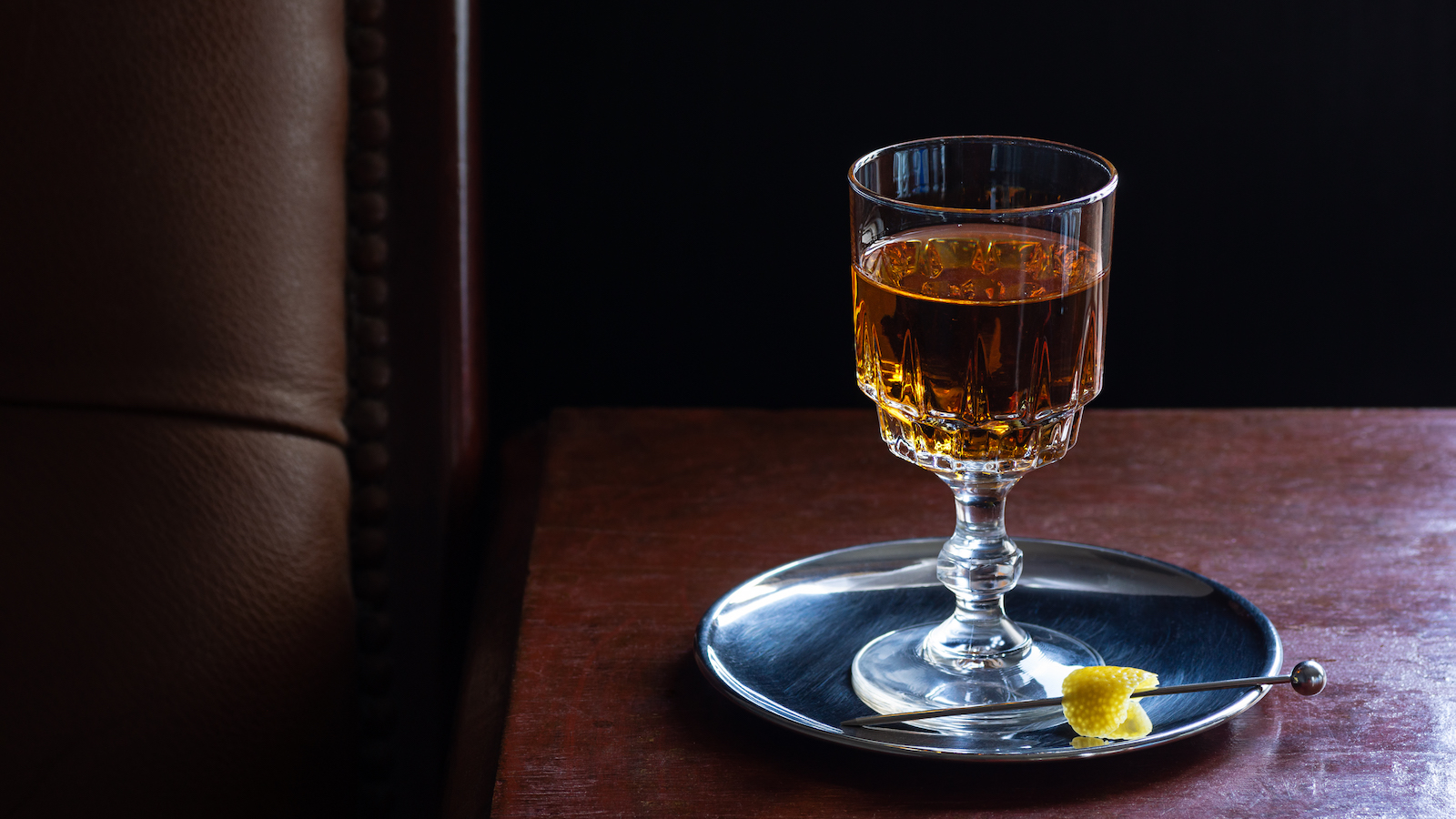 Brandy, Whiskey, Amaretto, or any Brown Liqueur Drink Served Neat with