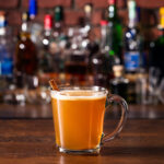whiskey hot toddy on a bar
