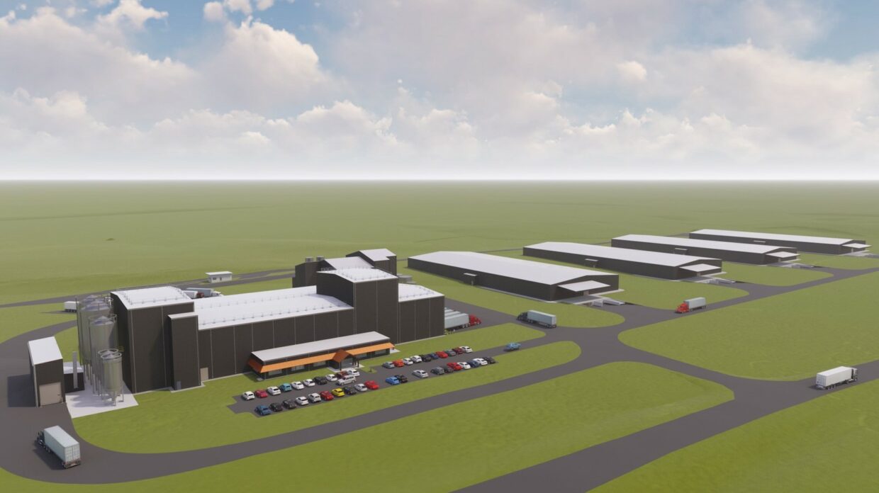 A rendering of the new Bulleit distillery in Lebanon, Kentucky.