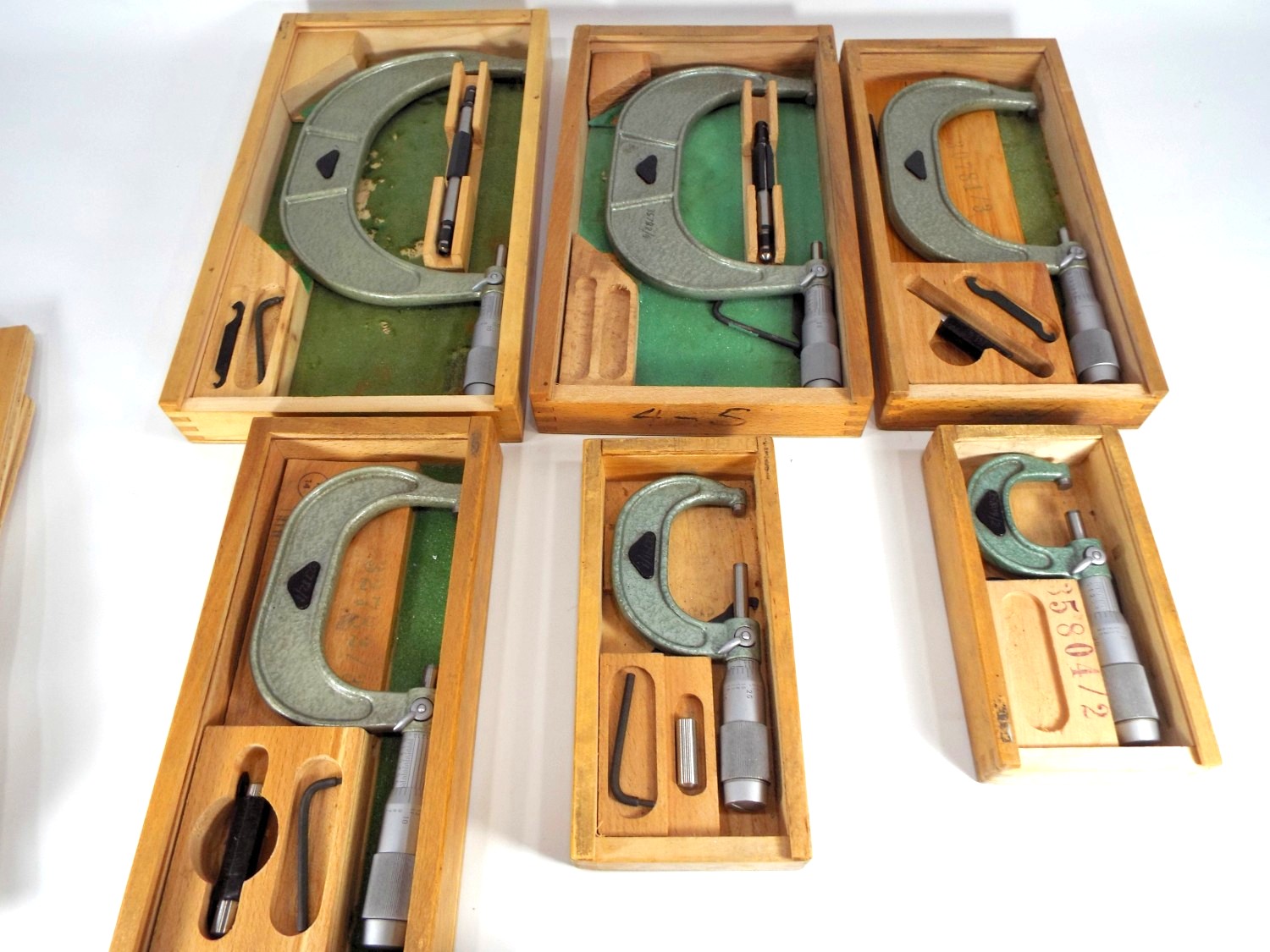 Rutland 6 Box set Micrometer Calipers 0