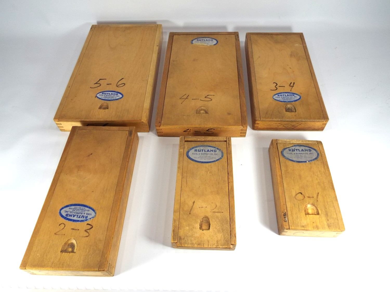 Rutland 6 Box set Micrometer Calipers 0