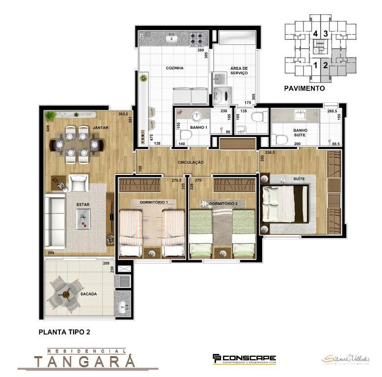 Apartamento, 3 quartos, 103 m² - Foto 4