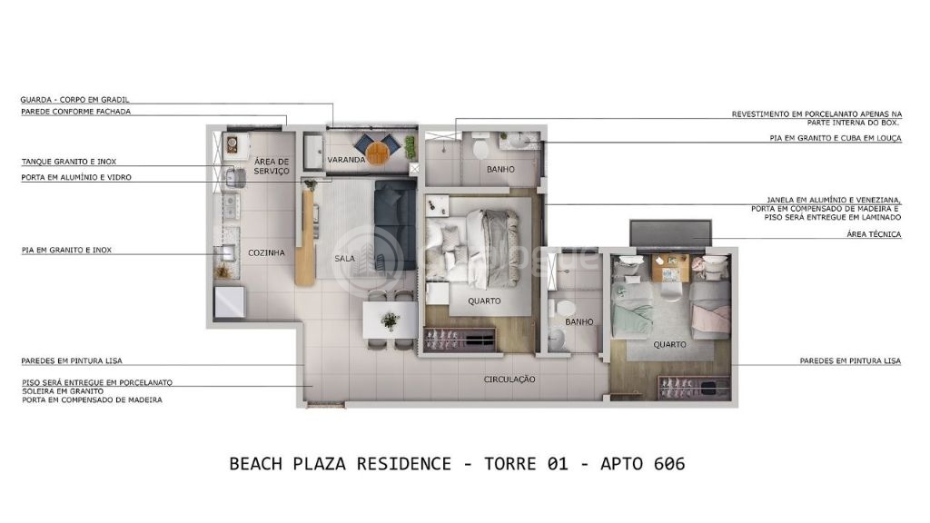 Residencial Beach Plaza em Ponta Negra
