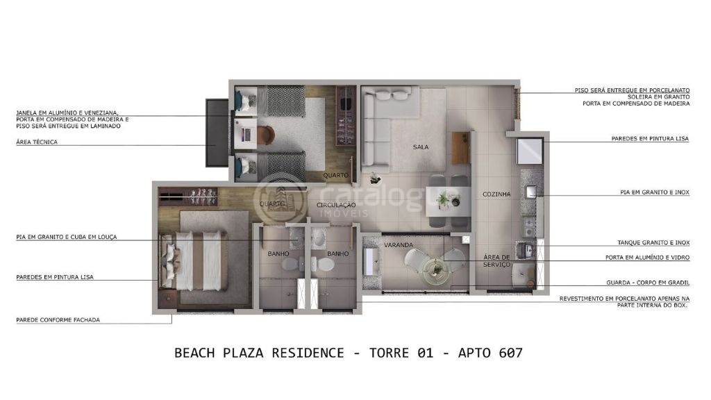 Residencial Beach Plaza em Ponta Negra