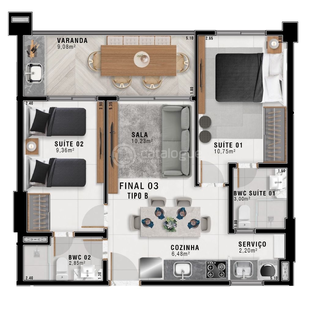 Essence Residencial - 2 Quartos - Capim macio