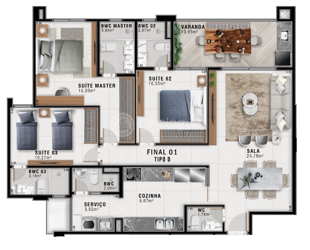Essence Residencial - 2 Quartos - Capim macio