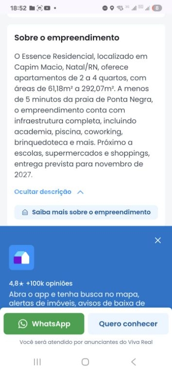Vendo um Apartamento sendo a parte da proprietaria 310 mil com 101,63 m2 mais saldo devedor na entrega