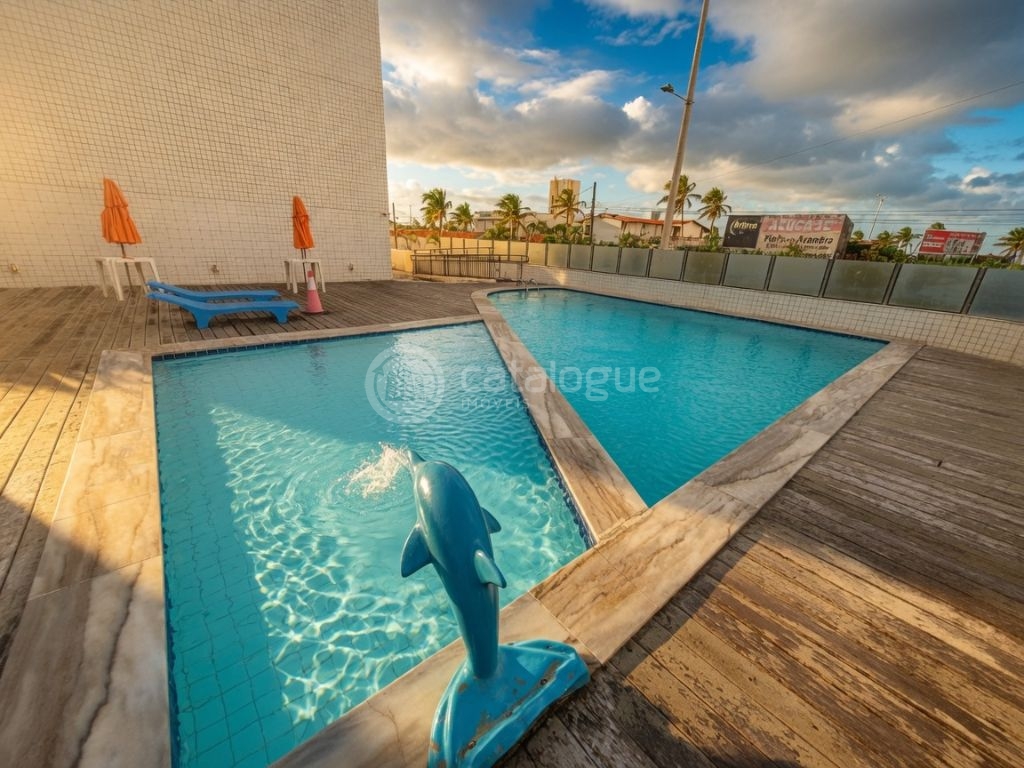 Flat semimobiliado com vista para o mar na praia do meio