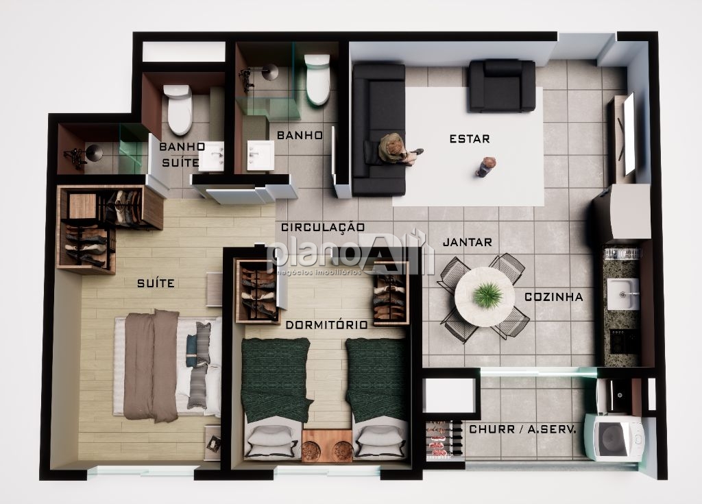 Venda de apartamentos / padrão na cidade de gravataí
