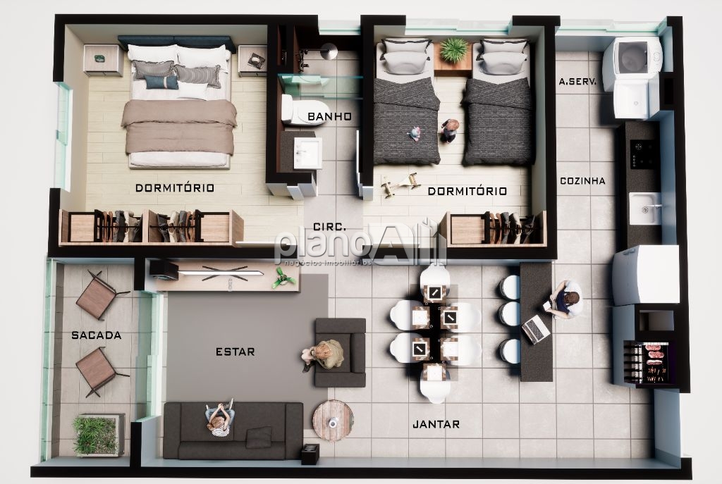 Venda de apartamentos / padrão na cidade de gravataí