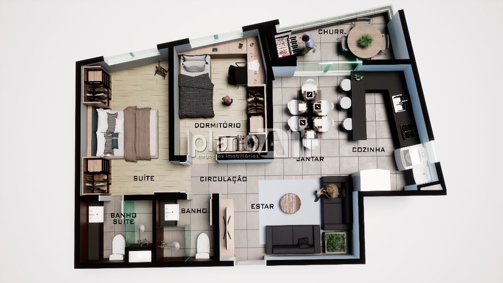 Venda de apartamentos / padrão na cidade de gravataí