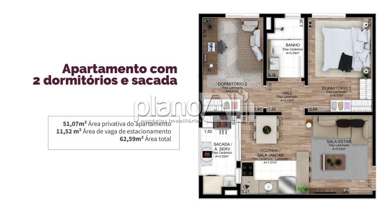 Venda de apartamentos / padrão na cidade de gravataí