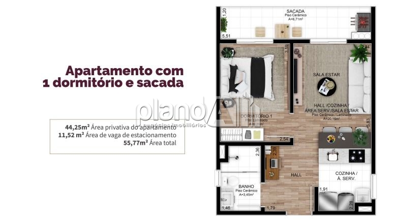 Venda de apartamentos / padrão na cidade de gravataí