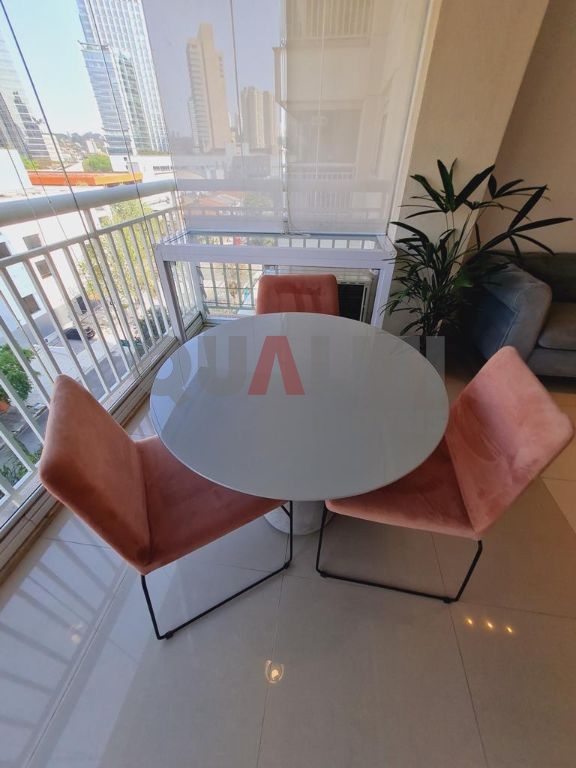 Apartamento para venda no Brooklin, com 49 m², 1 suíte, lavabo, terraço, ar condicionado, 1 vaga, lazer completo e condº baixo.