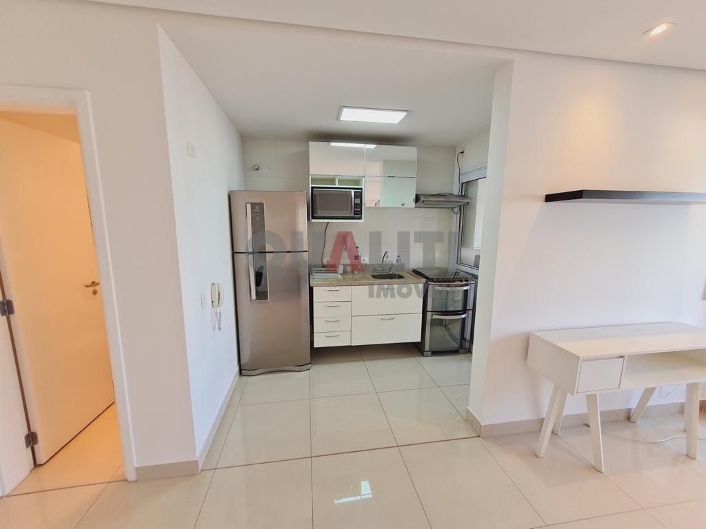 Apartamento para venda no Brooklin, com 49 m², 1 suíte, lavabo, terraço, ar condicionado, 1 vaga, lazer completo e condº baixo.